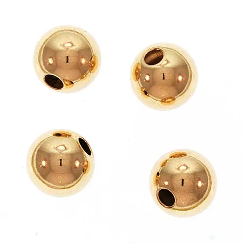 14K Gold FIlled Seamless Round Beads 6mm (4 pcs)