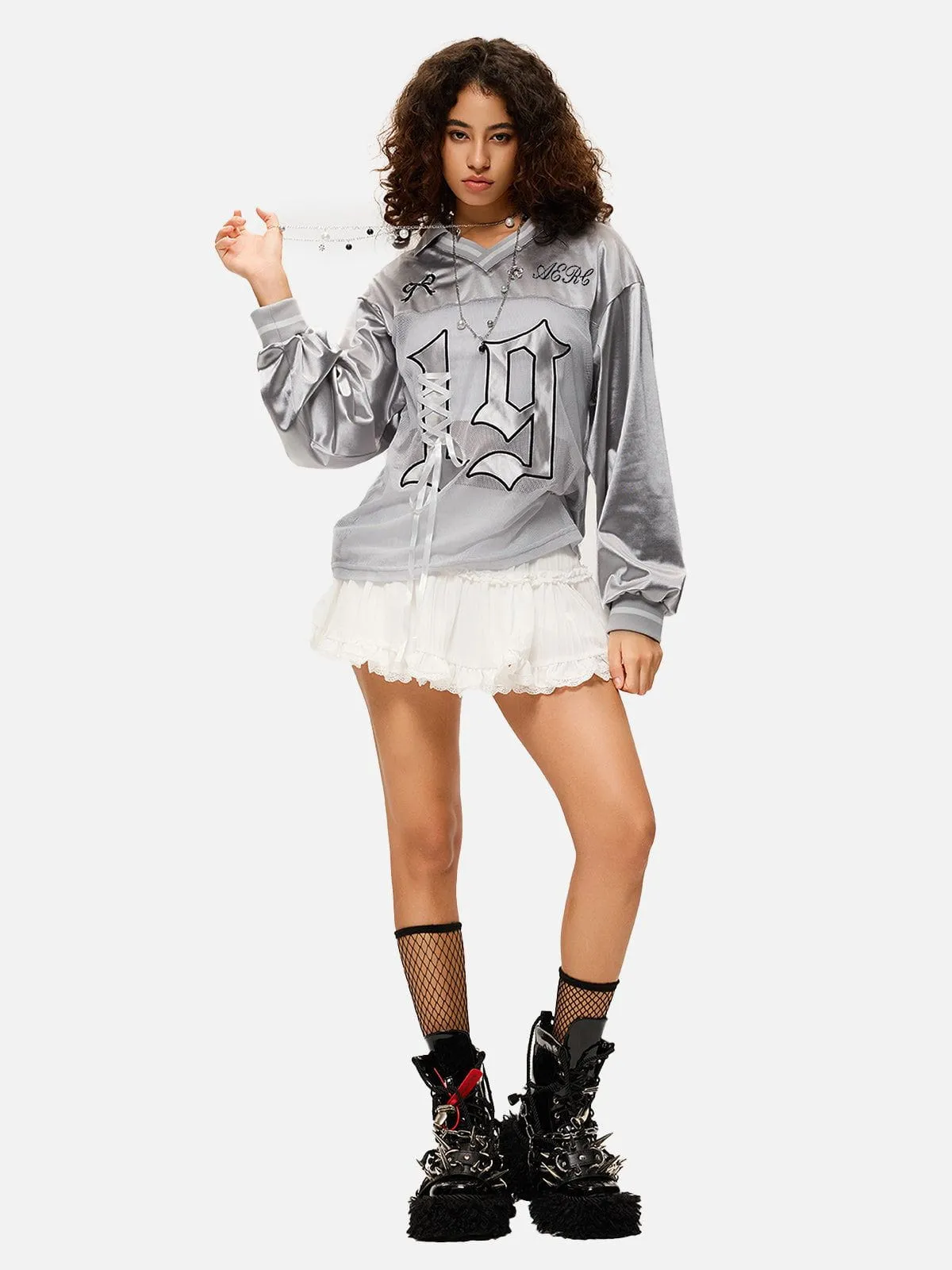 Aelfric Eden Badge Embroidery Number Sweatshirt