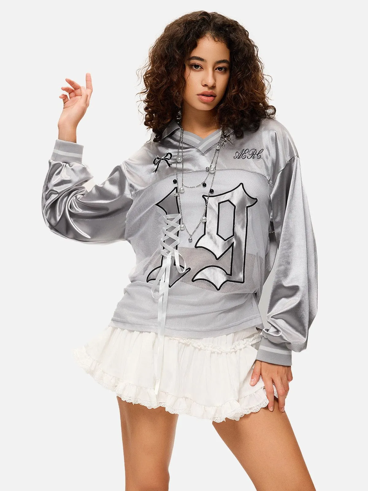 Aelfric Eden Badge Embroidery Number Sweatshirt