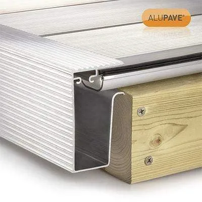Alupave Fireproof Flat Roof & Decking Side Gutter - All Options