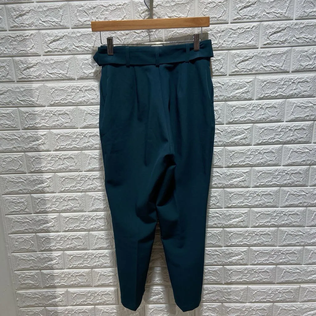 Belted High Waist Trouser Pants