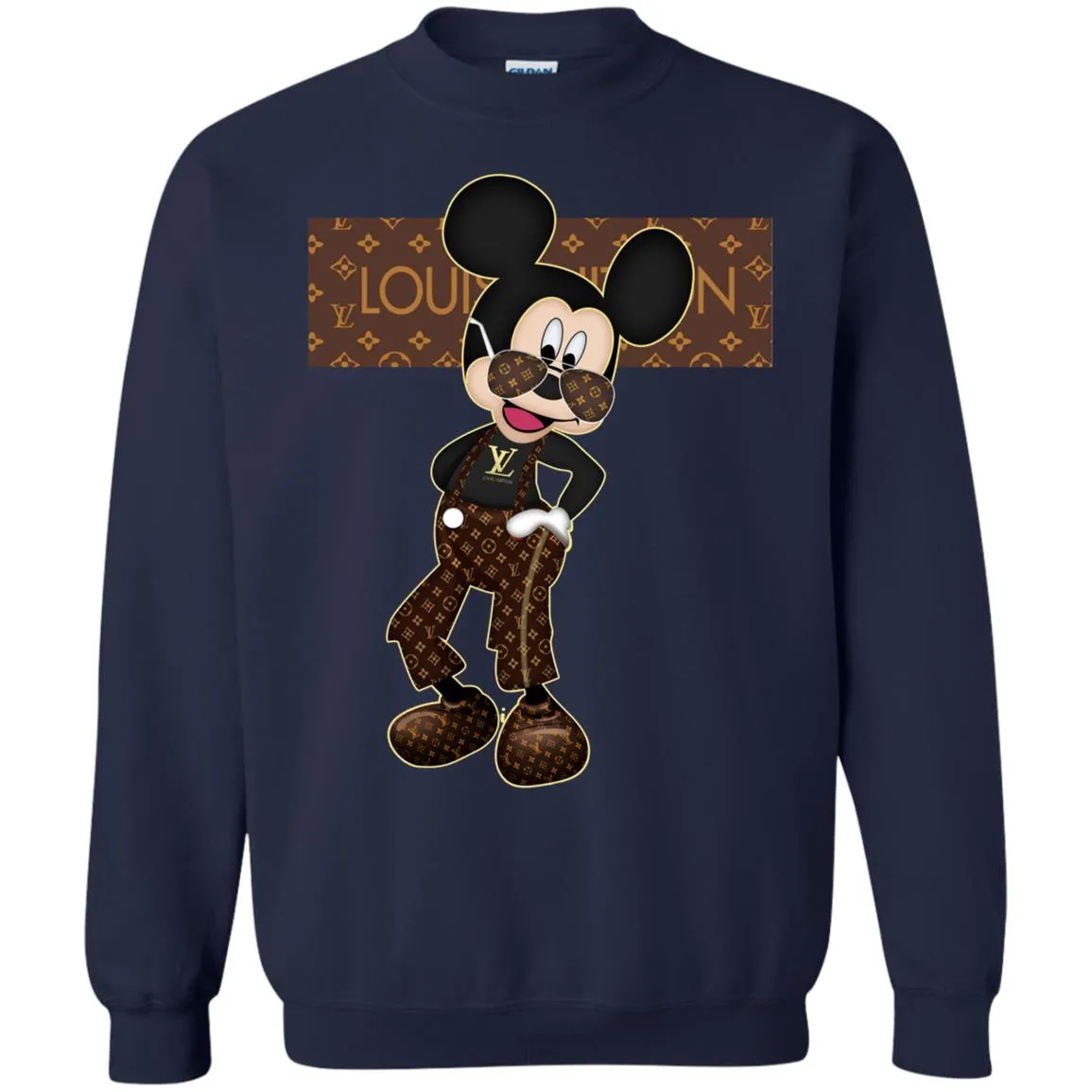 Best Louis Vuitton Mickey Fashion T-shirt Crewneck Pullover Sweatshirt