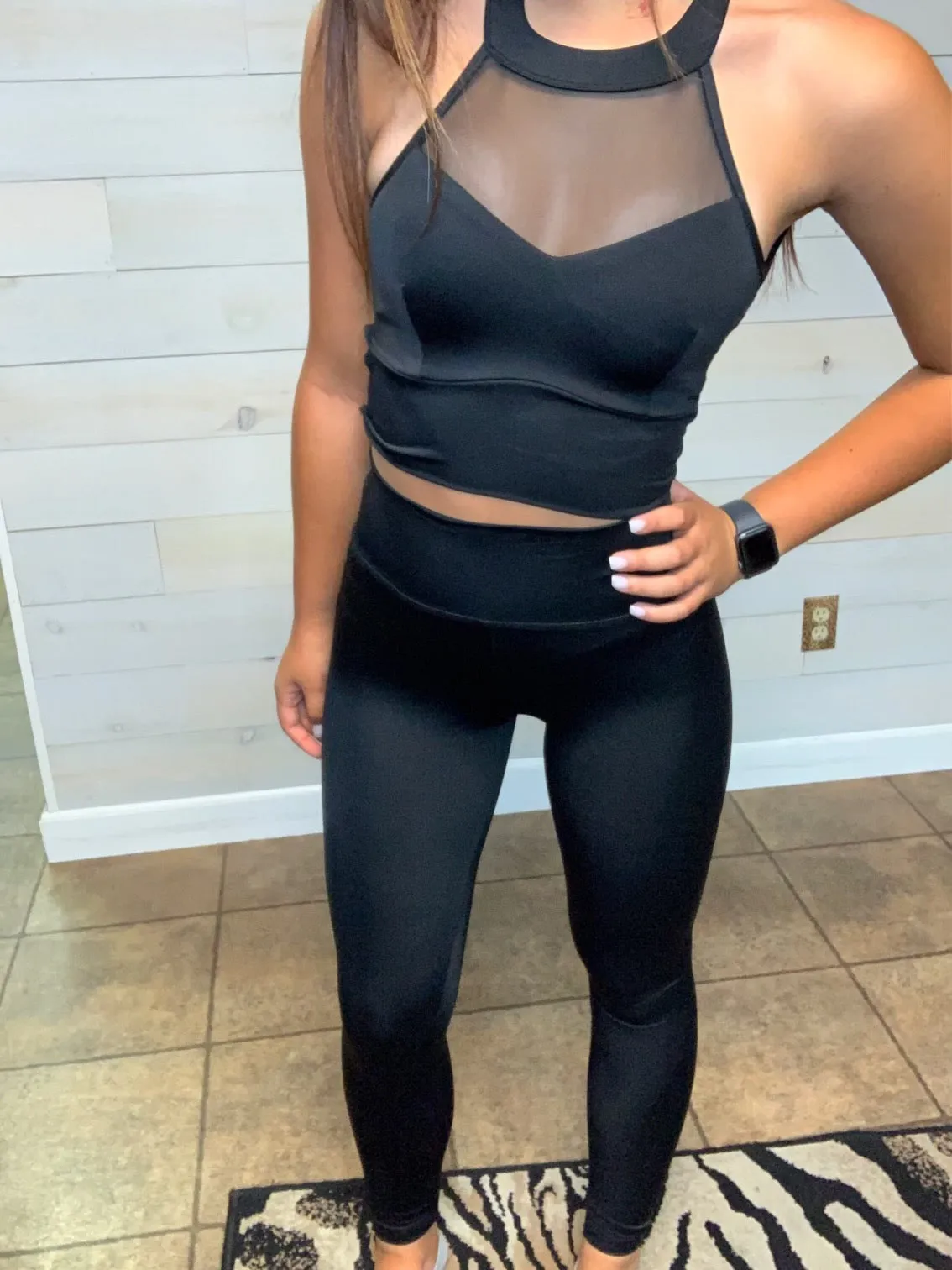 Black High Waist Side Cut Out Leggings