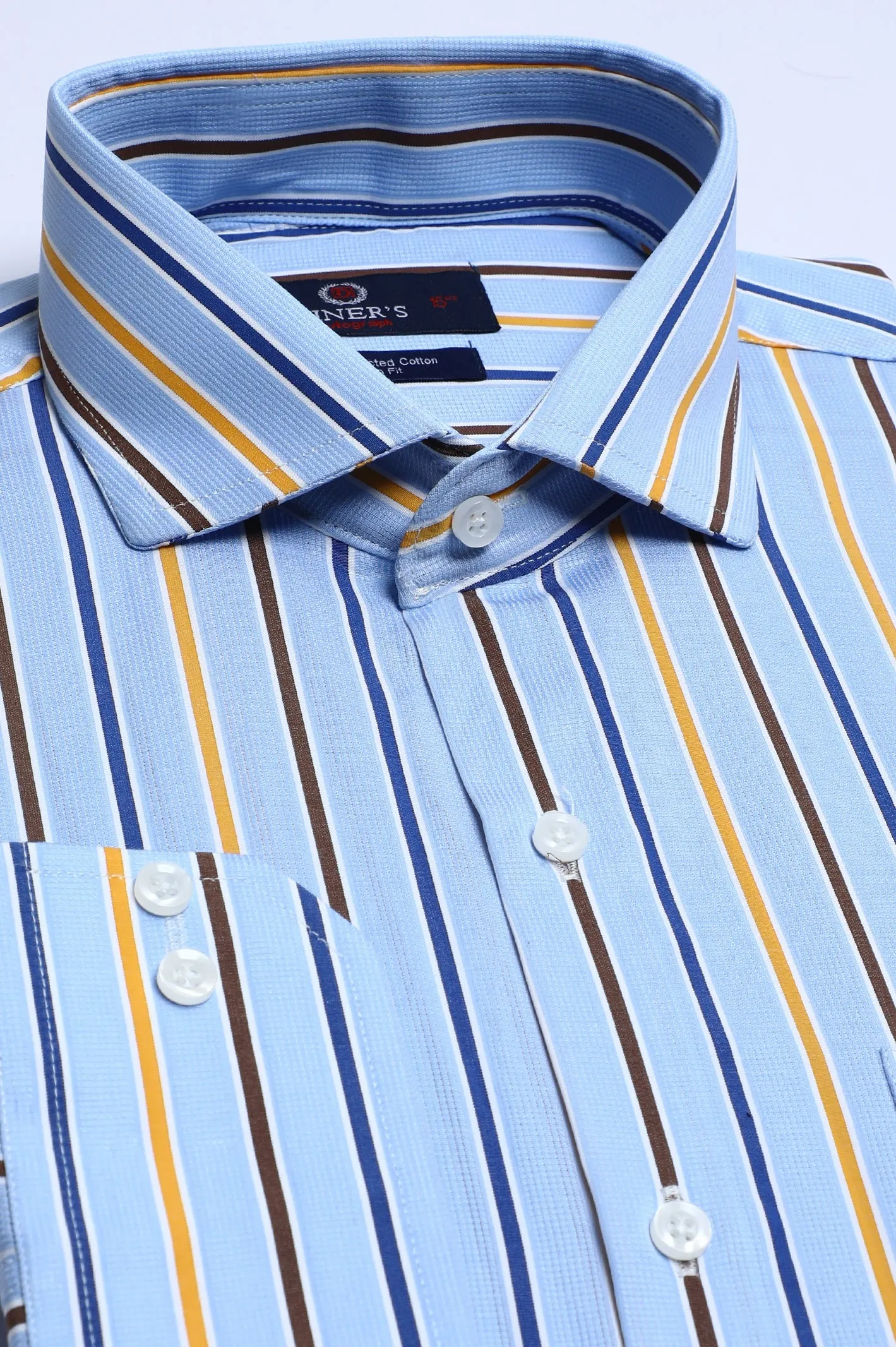 Blue Stripes Formal Autograph Shirt