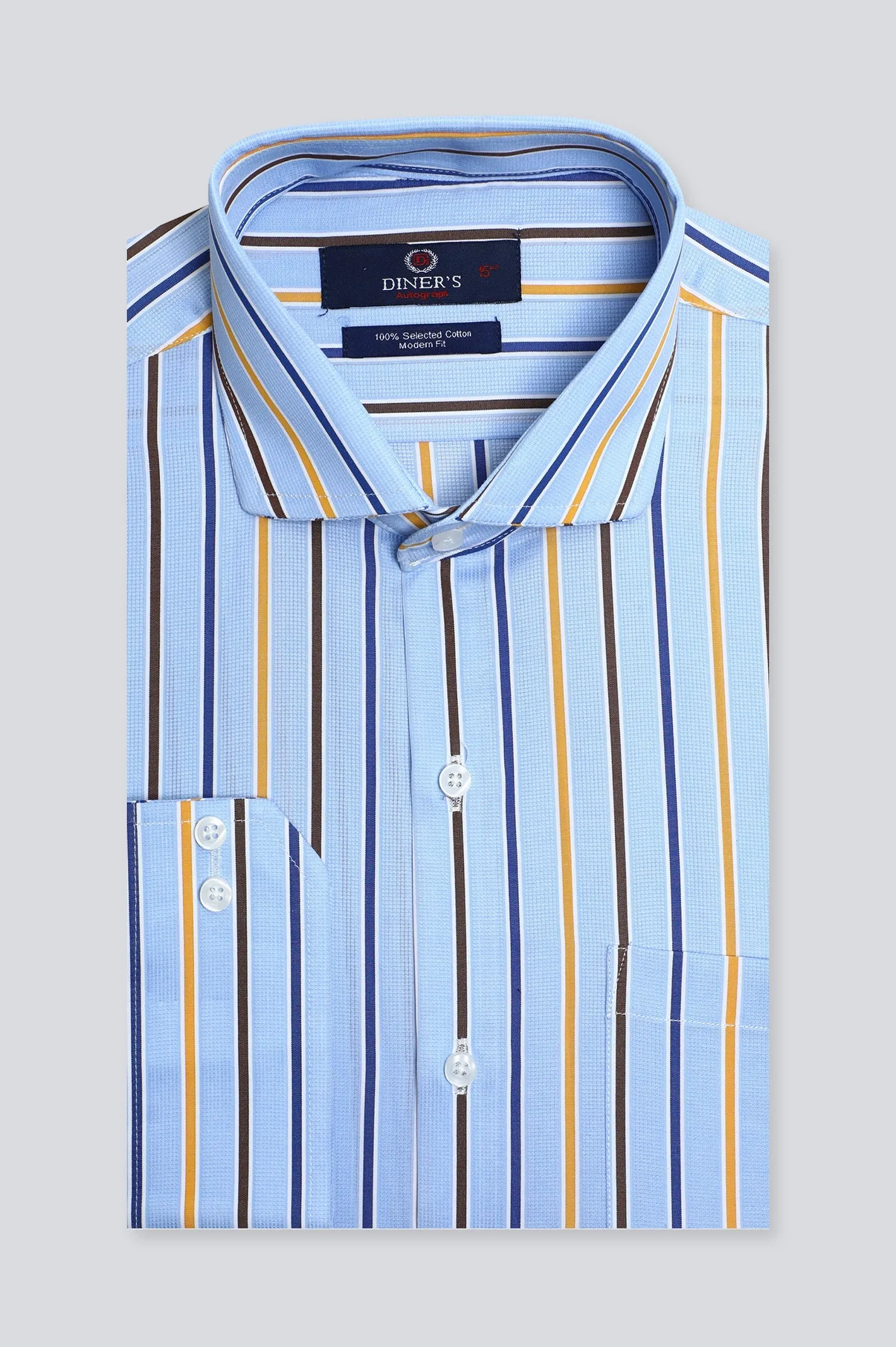 Blue Stripes Formal Autograph Shirt