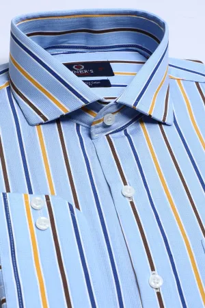 Blue Stripes Formal Autograph Shirt