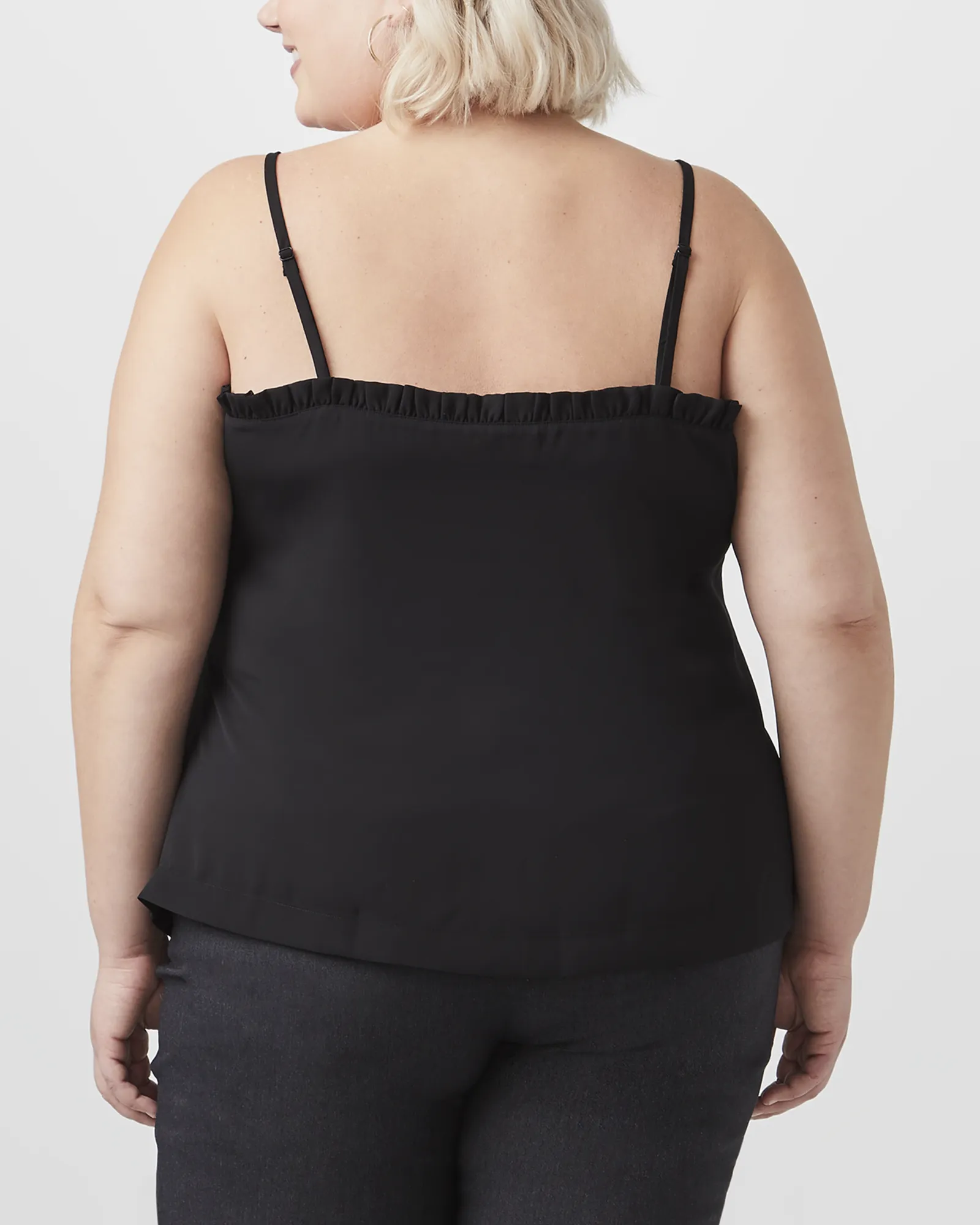 Brianna Ruffle Cami | Black
