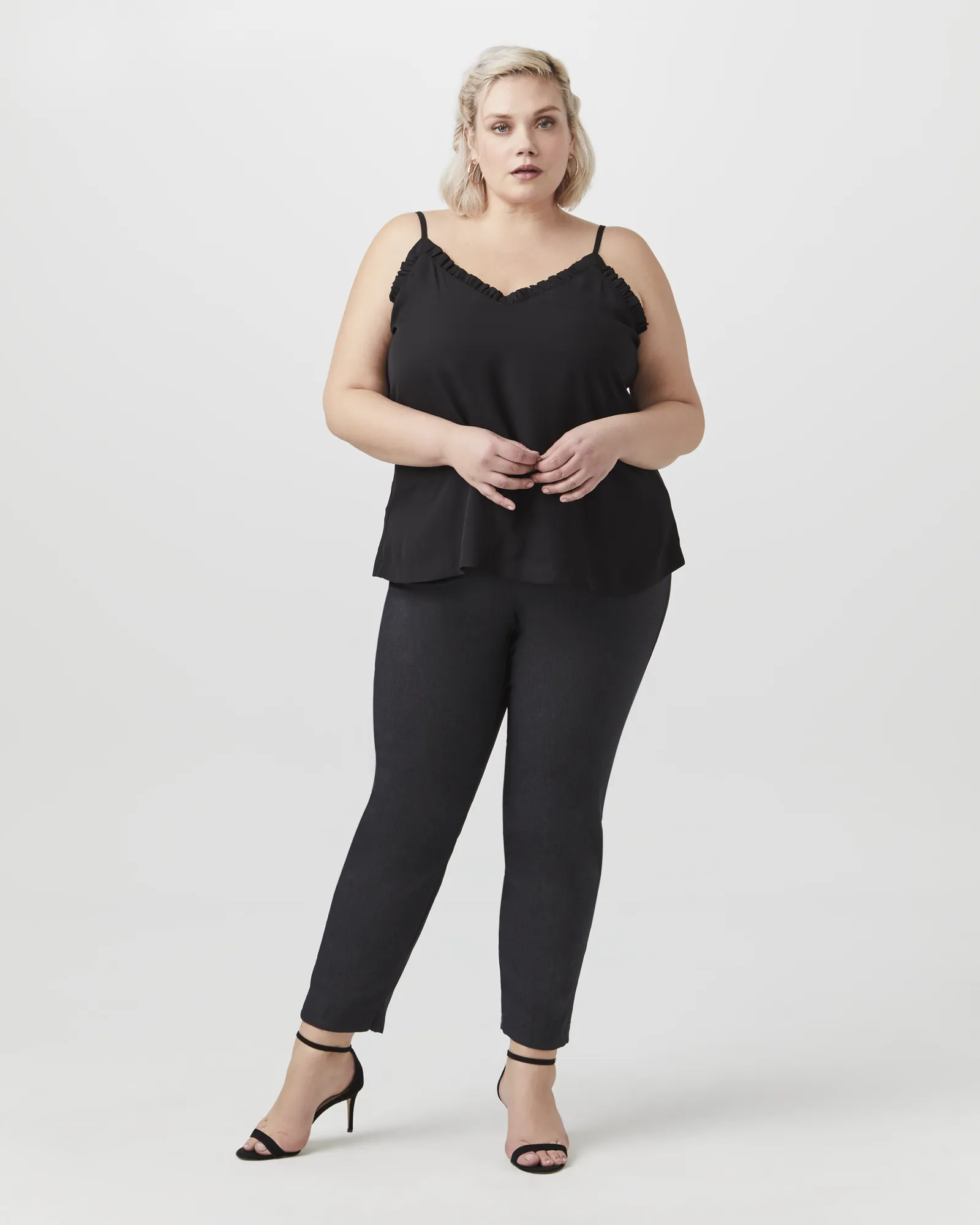 Brianna Ruffle Cami | Black