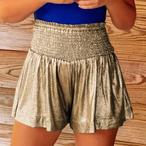Bring The Drama Sparkly High-Waist Shorts