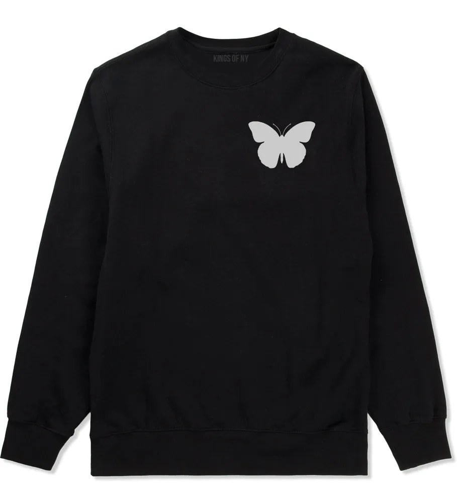Butterfly Chest Mens Crewneck Sweatshirt