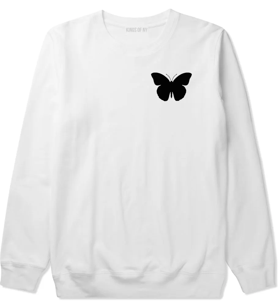 Butterfly Chest Mens Crewneck Sweatshirt