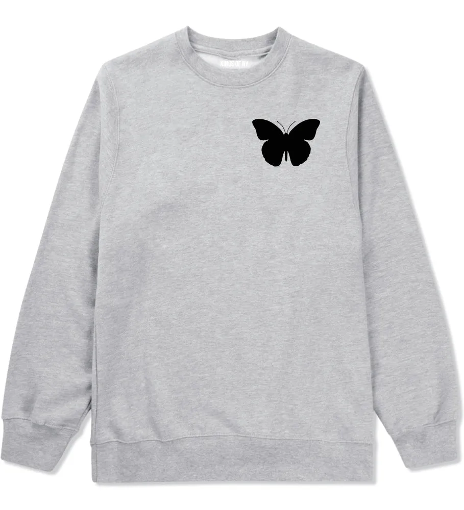 Butterfly Chest Mens Crewneck Sweatshirt