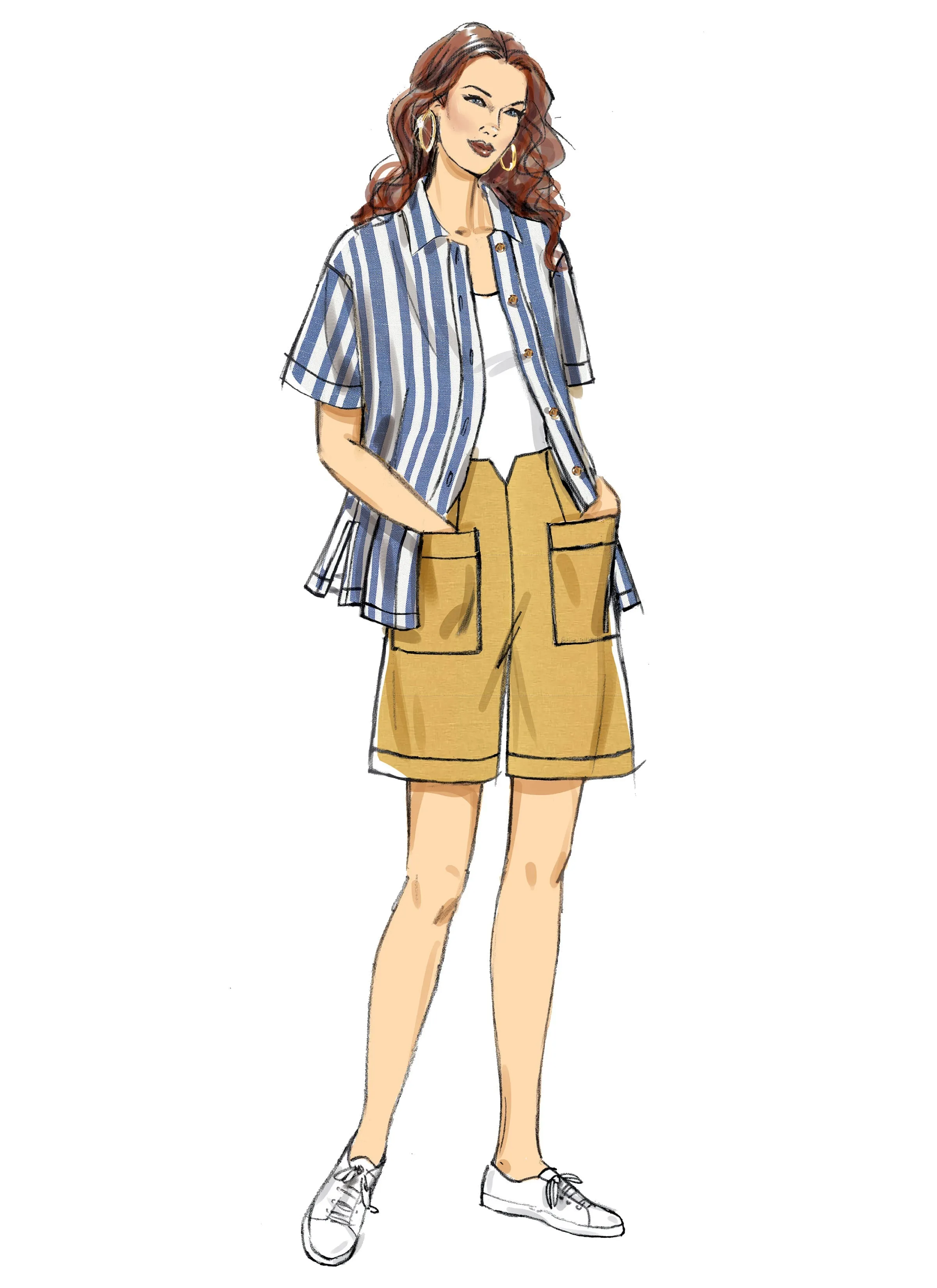 Butterick Pattern B6880 Misses' Shirts, Pants and Shorts