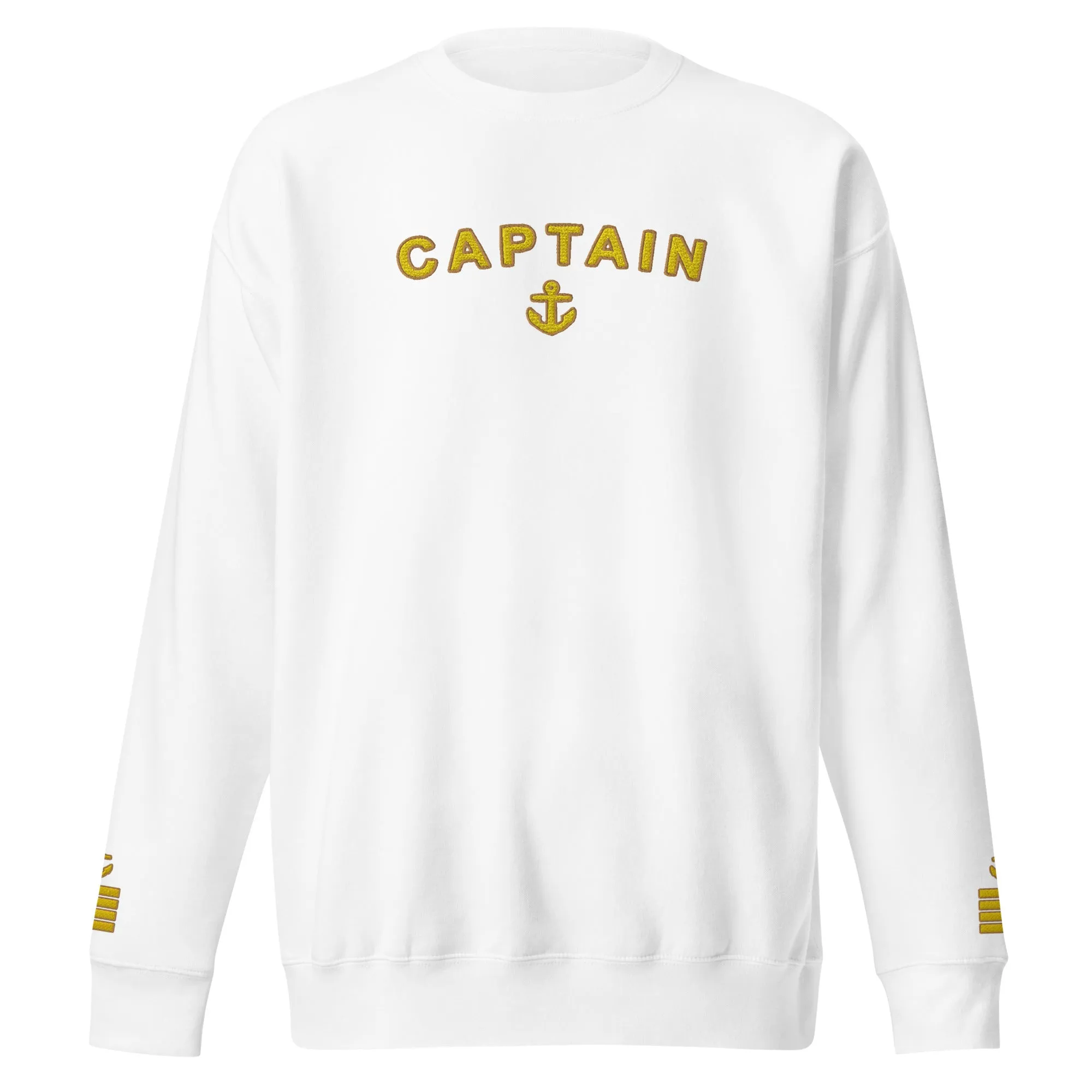Captain's Sweatshirt: Large embroidery and sleeves (choose epaulettes)