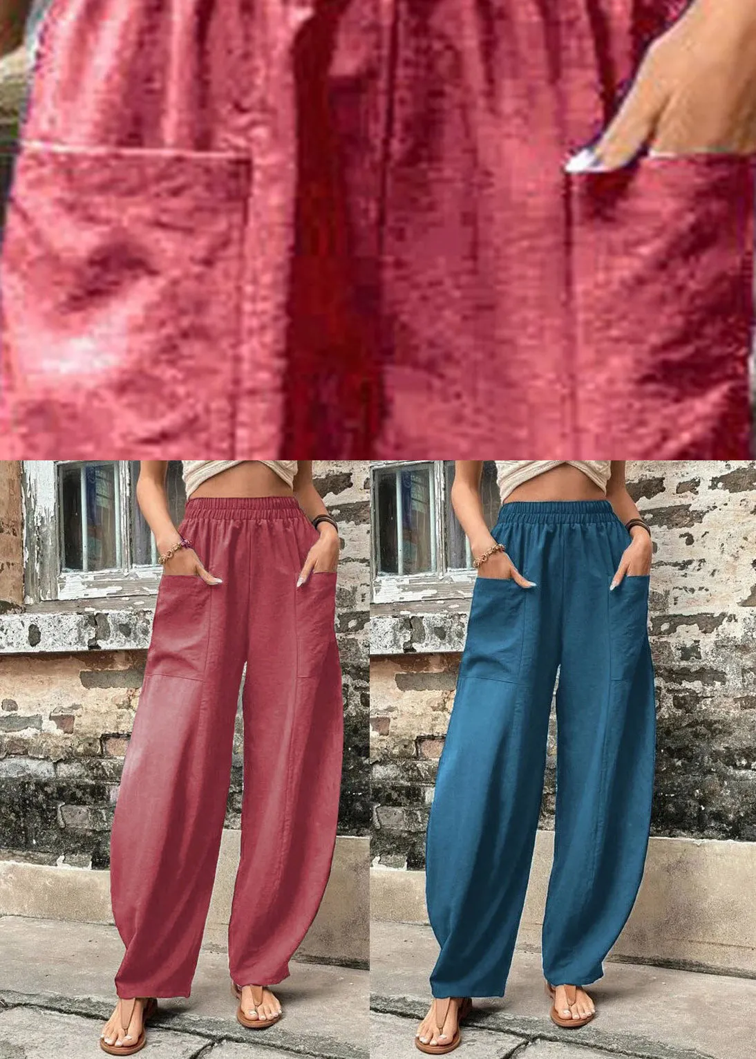 Carmine High Waist Cozy Ice Silk Harem Pants Summer LY3894