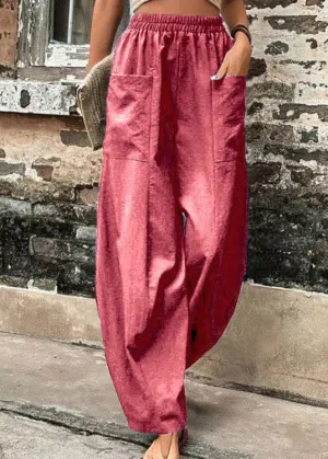 Carmine High Waist Cozy Ice Silk Harem Pants Summer LY3894
