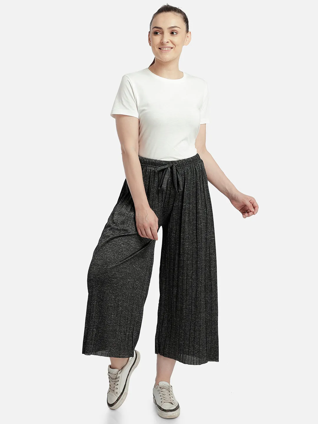 Charcoal black palazzo pant