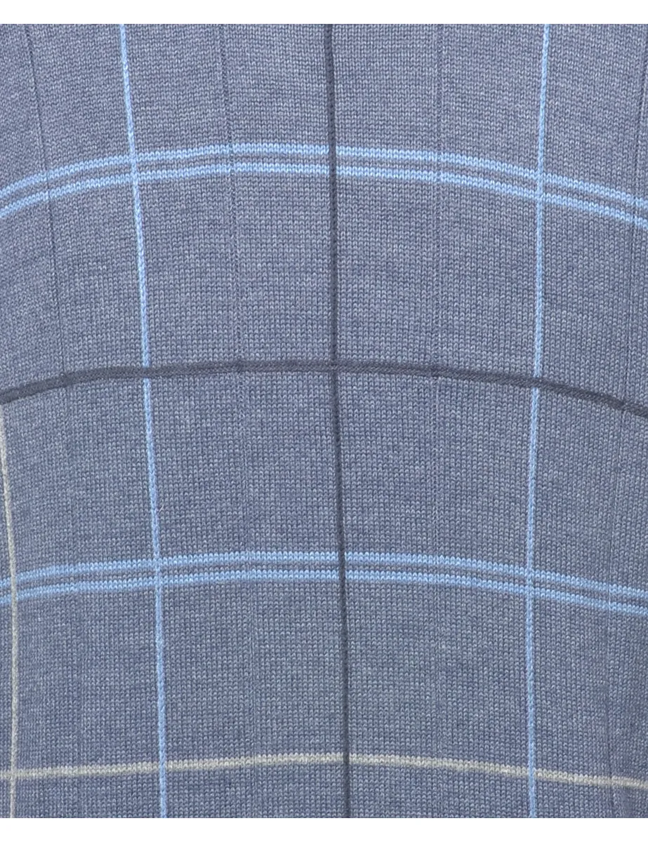 Checked Blue Jumper - XL