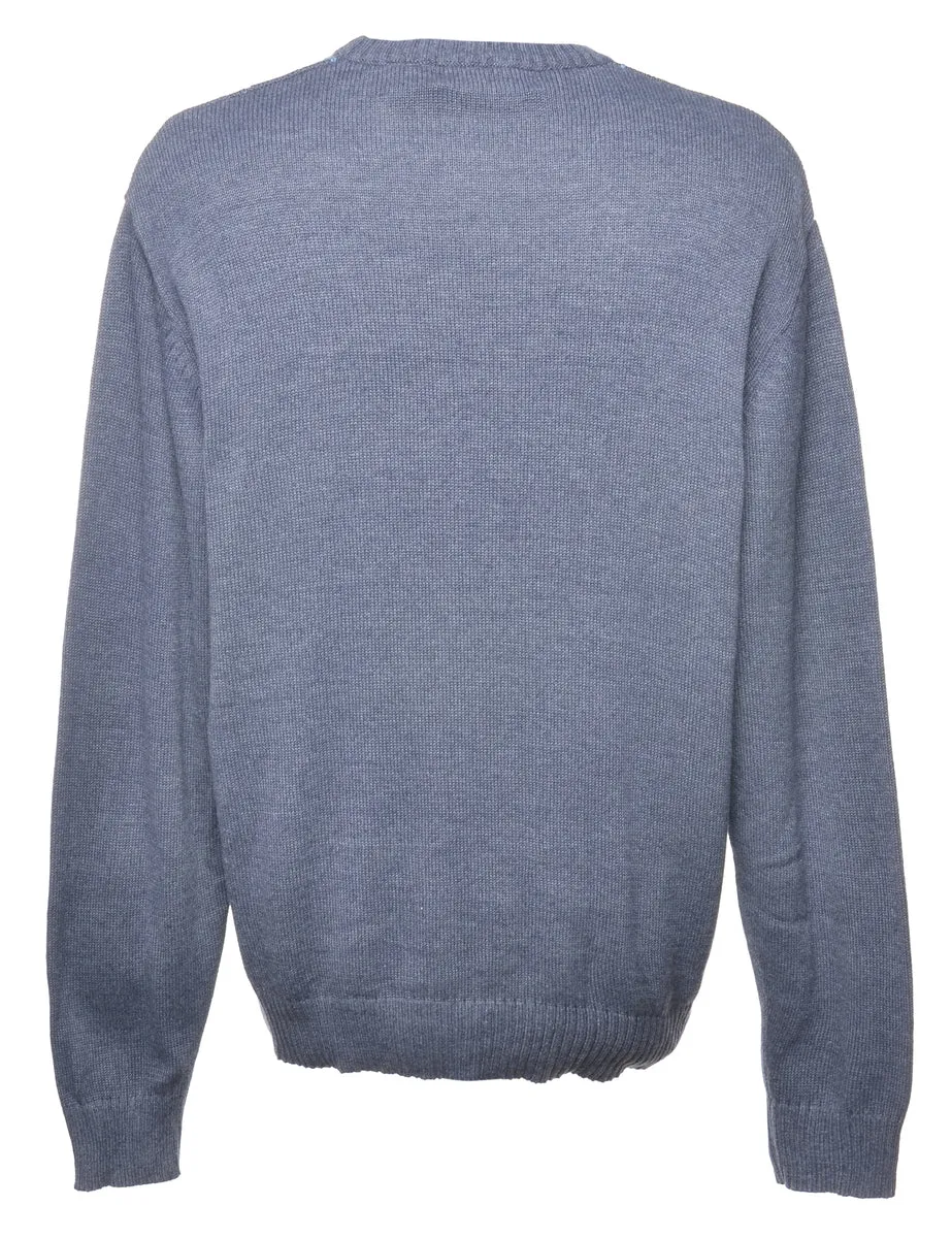 Checked Blue Jumper - XL