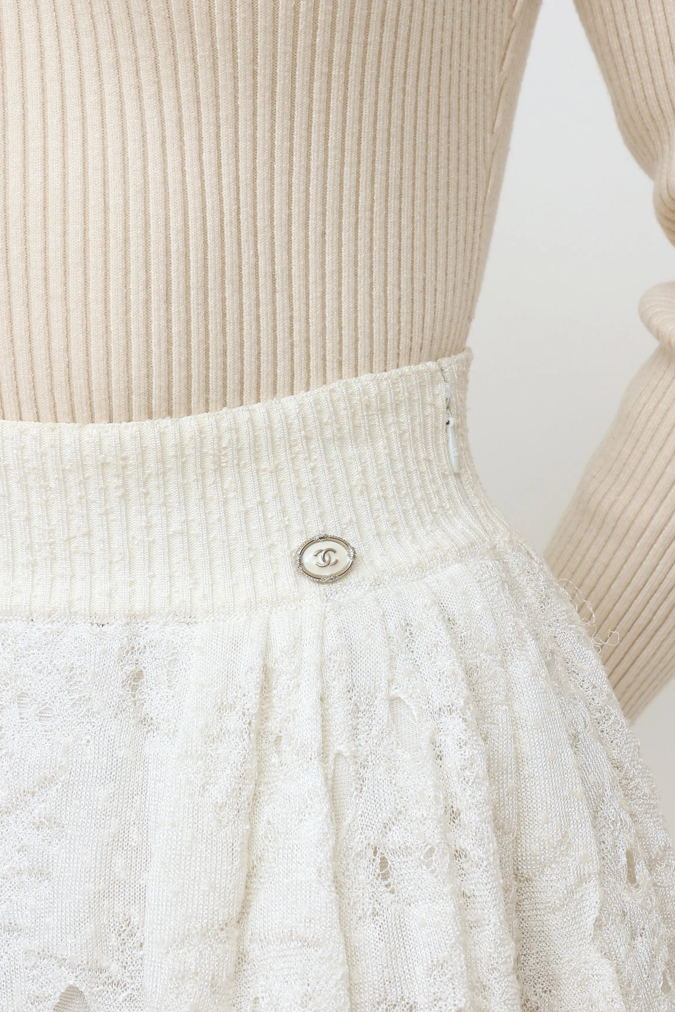 Cream Lace Skirt