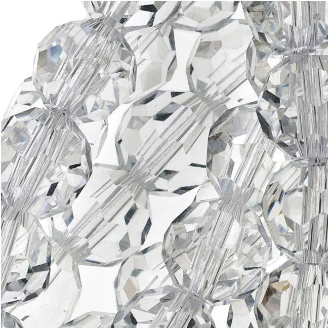 Crystal Clear Glass Faceted Round Beads 7.8mm (20.5 Inch Strand)