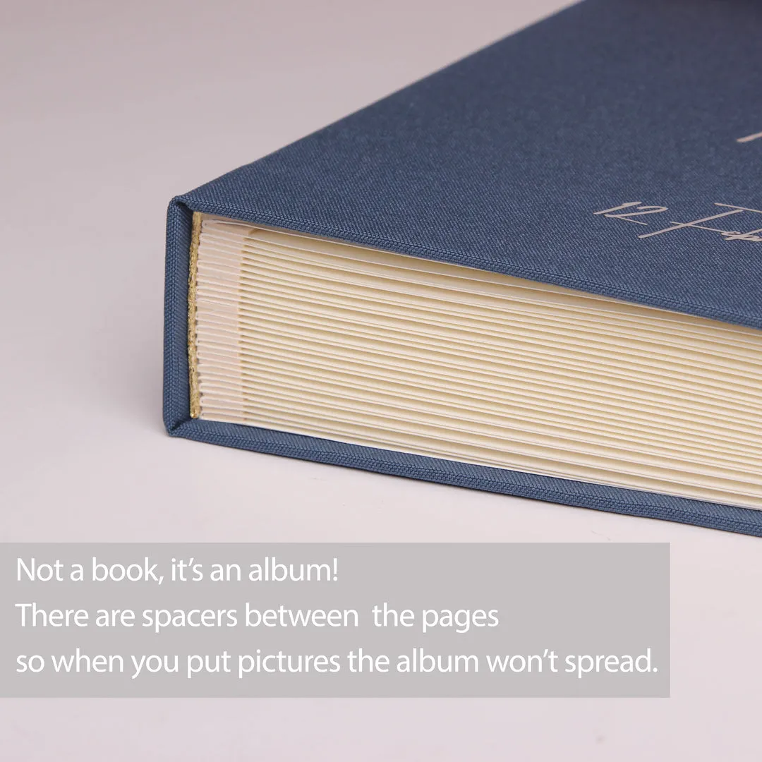 Dark Dusty Blue   Real Silver | Guest Book