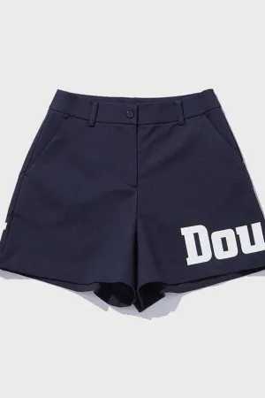 DF Navy Solid LOGO HIgh Waist Short Pants (DWPA2B451N3)