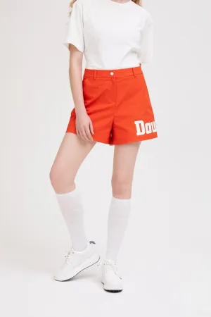 DF Orange Solid LOGO HIgh Waist Short Pants (DWPA2B451O2)