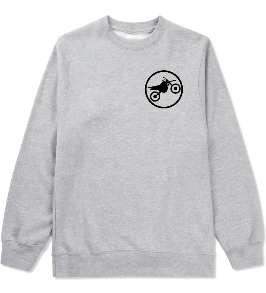 Dirt Bike Chest Mens Crewneck Sweatshirt
