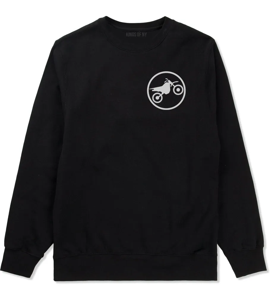 Dirt Bike Chest Mens Crewneck Sweatshirt