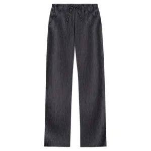 Donni The Linen Stripe Drawstring Pant Navy Stripe