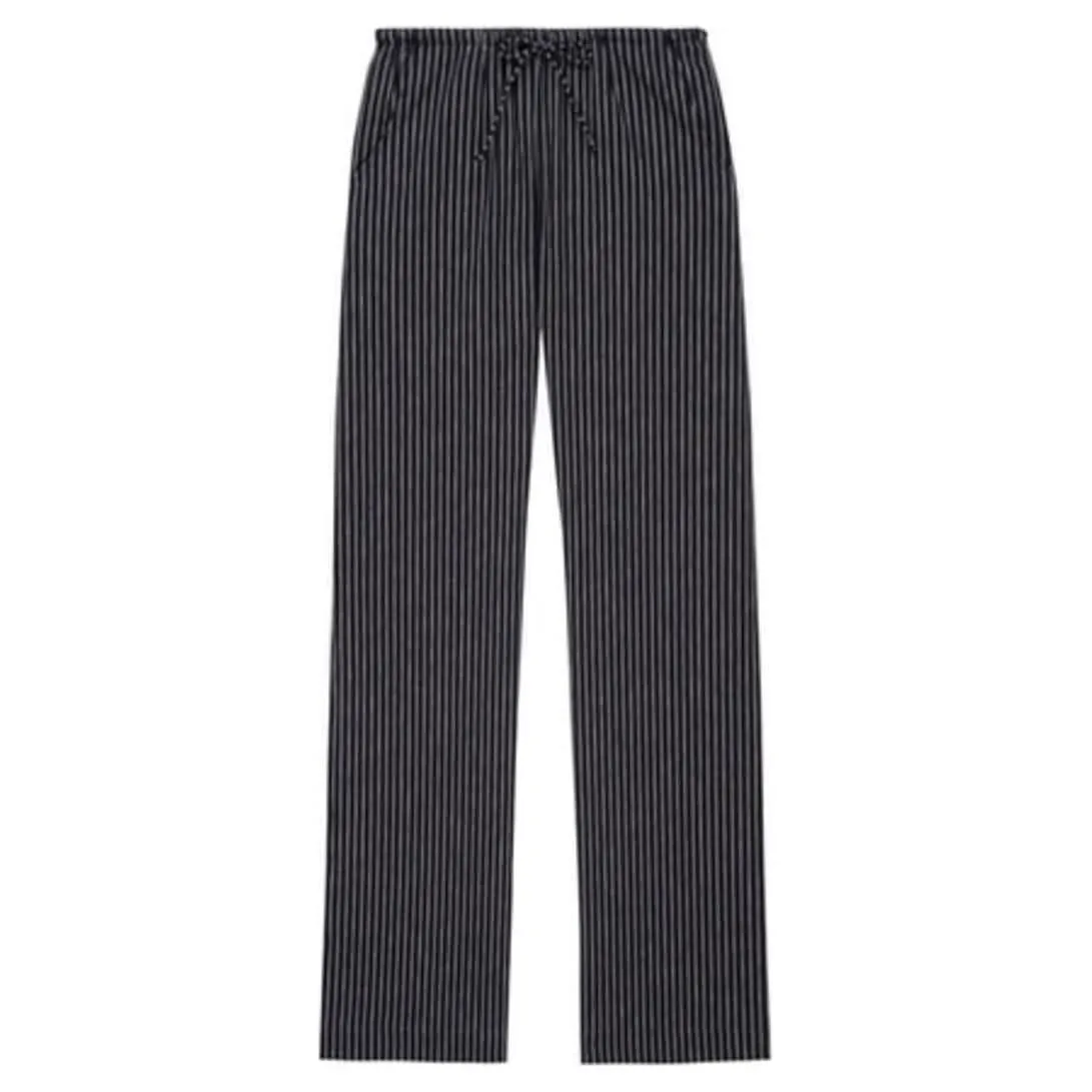 Donni The Linen Stripe Drawstring Pant Navy Stripe