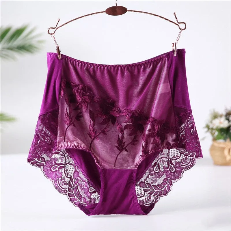 Embroidered modal high waist panties