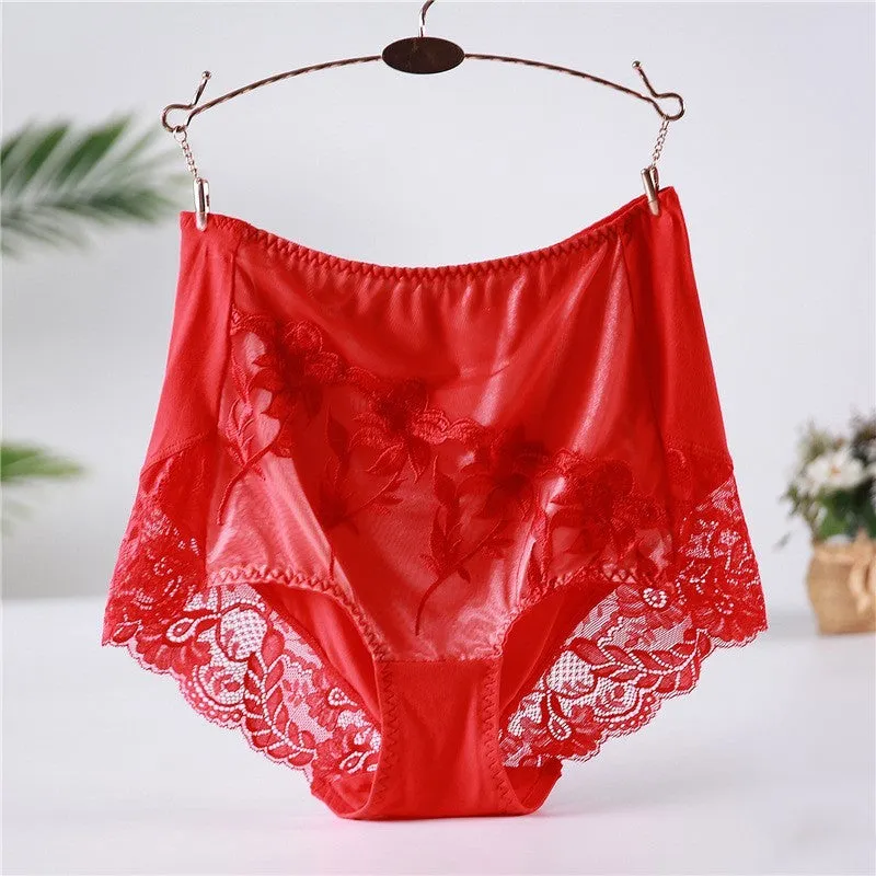 Embroidered modal high waist panties