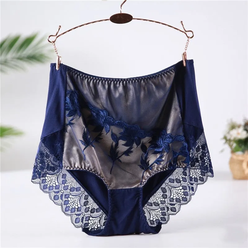 Embroidered modal high waist panties