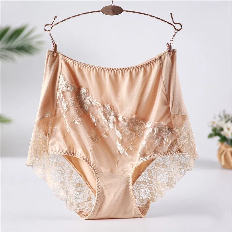 Embroidered modal high waist panties