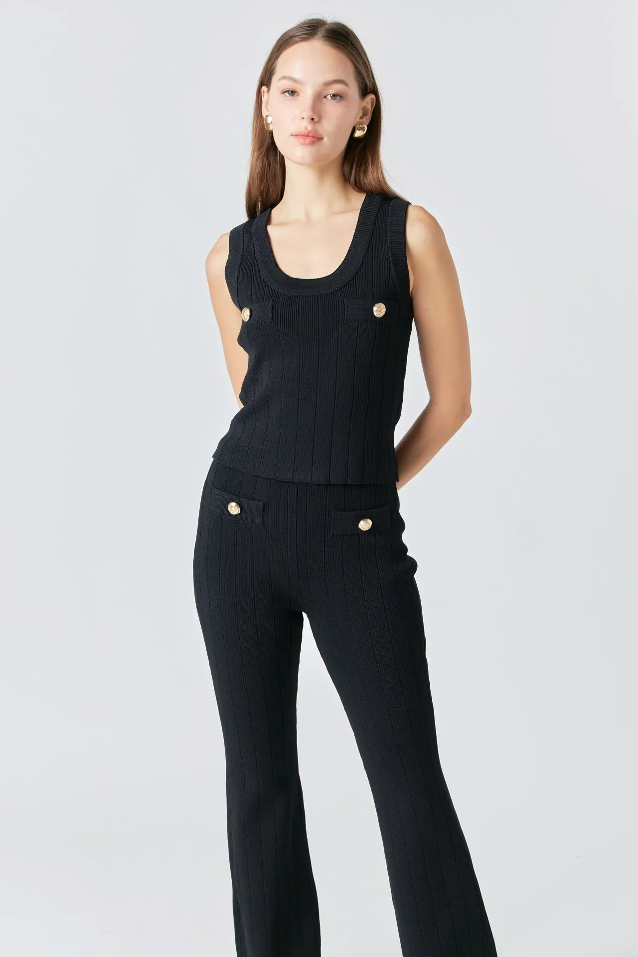 Endless Rose - Shank Button Knit Pants