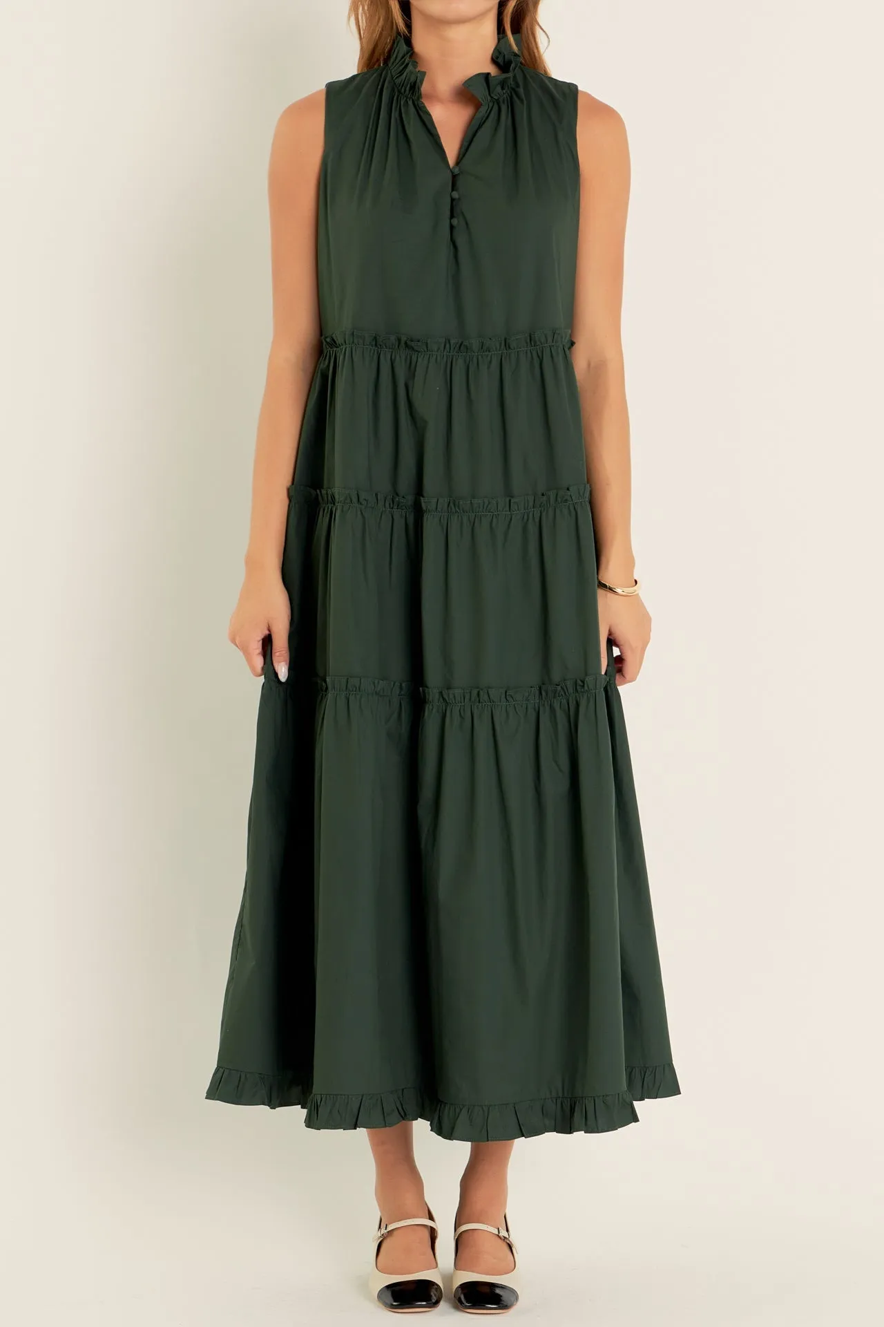 English Factory - Sleeveless Ruffled Maxi Dress