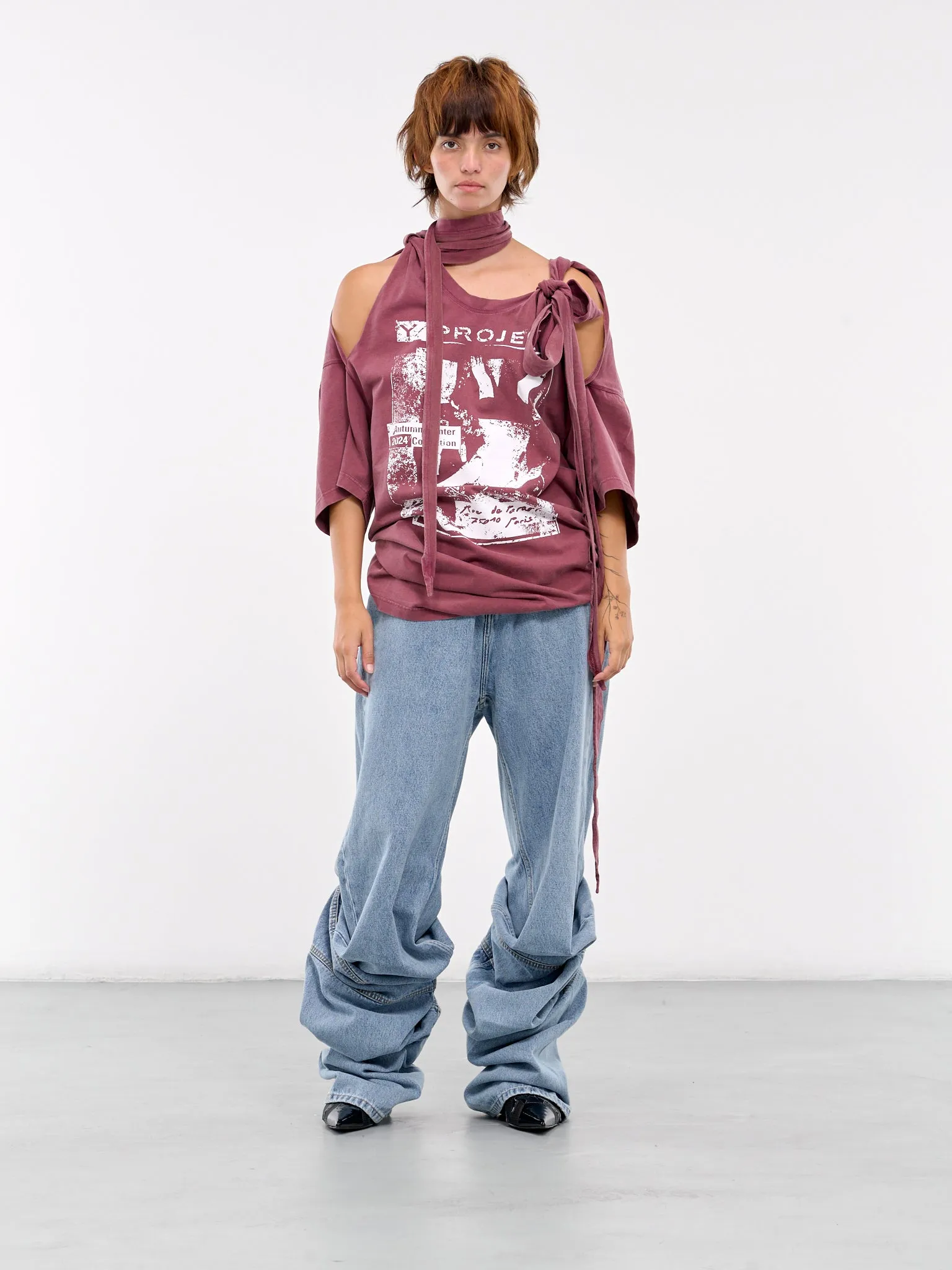 Evergreen Draped Cuff Jeans (207PA014-D22-EVERGREEN-ICE-BLU)