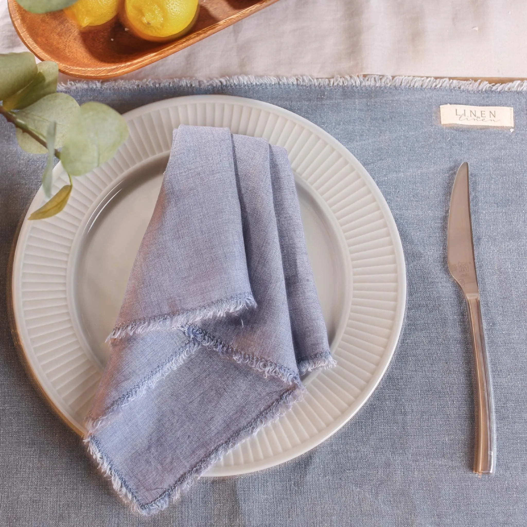 Fringed Linen Placemat