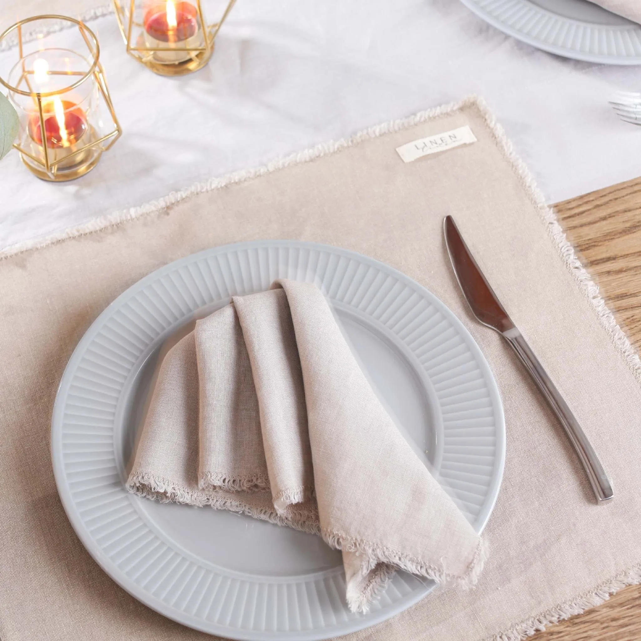 Fringed Linen Placemat