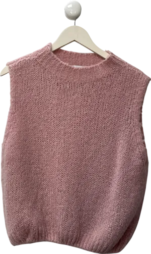 Glossy paris Light Pink Knitted Vest UK M