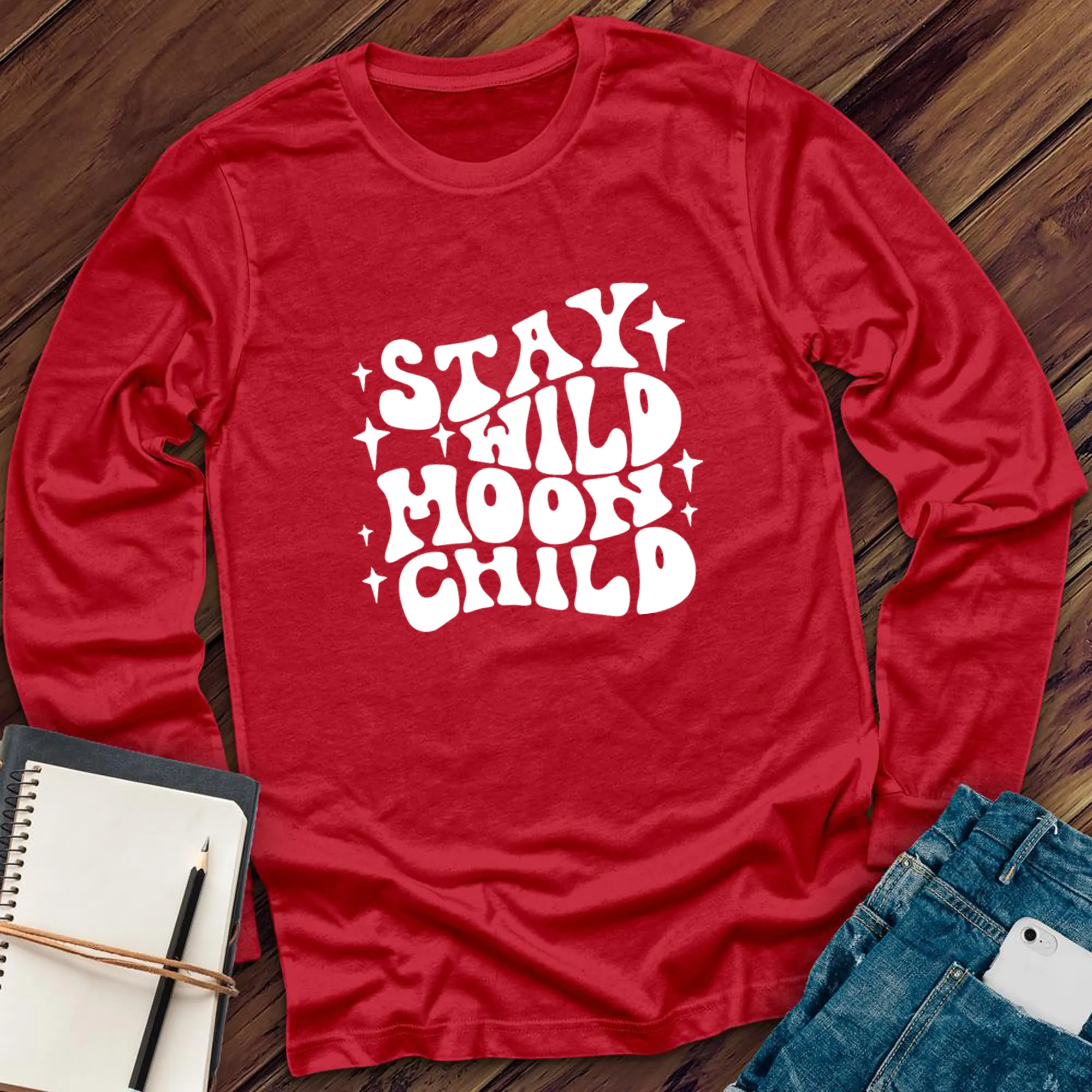 Groovy Stay Wild Moon Child Long Sleeve