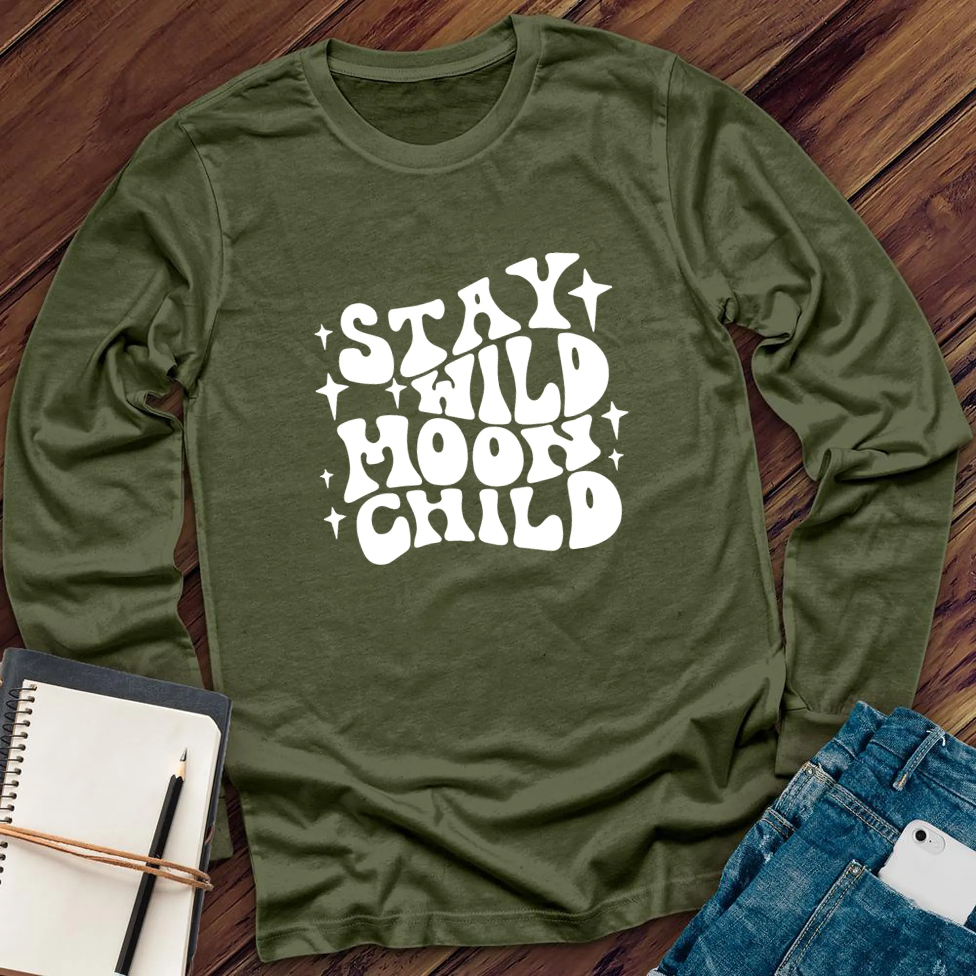 Groovy Stay Wild Moon Child Long Sleeve