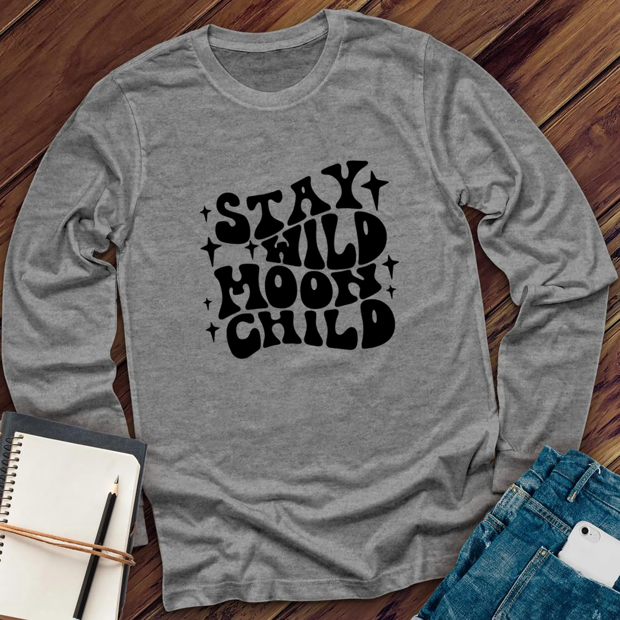 Groovy Stay Wild Moon Child Long Sleeve