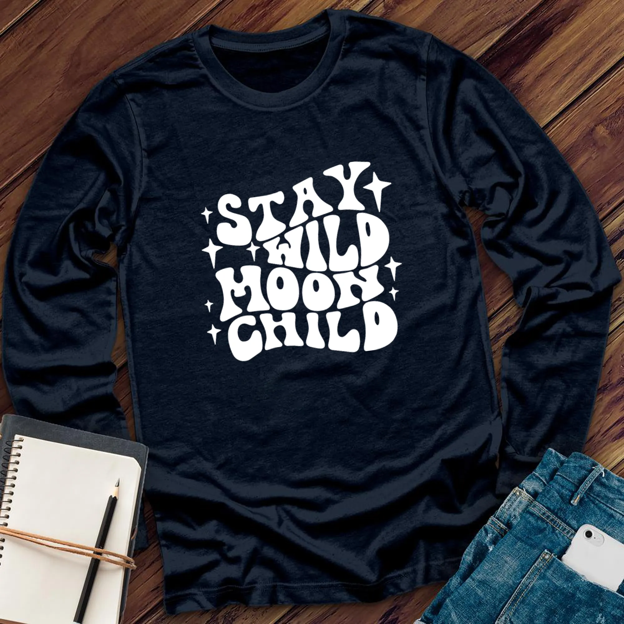 Groovy Stay Wild Moon Child Long Sleeve