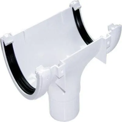 Half Round Gutter Running Outlet 112mm - All Colours
