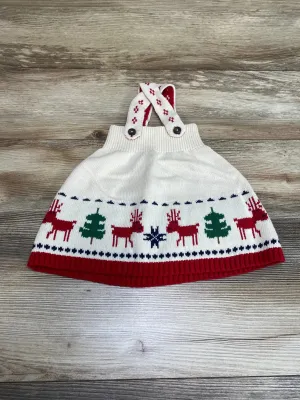 Hanna Andersson Holiday Sweater Dress White sz 6-12m