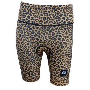 High Waist LADIES Cycling Shorts - Leopard