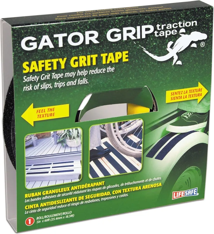 Incom RE141 Traction Tape, 60 ft L, 1 in W, PVC Backing, Black :EA: QUANTITY: 1